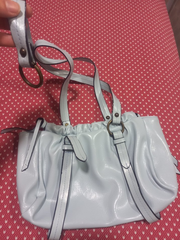 Günlük Kullanım Beyaz Deri Kadın Çanta - Görsel 2