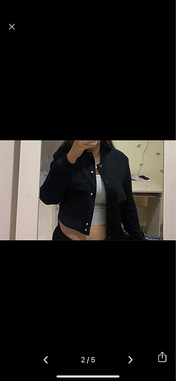 m Beden siyah bomber ceket
