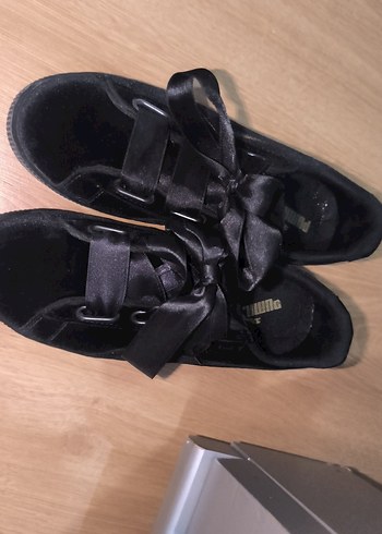 38 Beden siyah Renk Puma Kadın Siyah Platform Topuklu Spor Ayakkabı