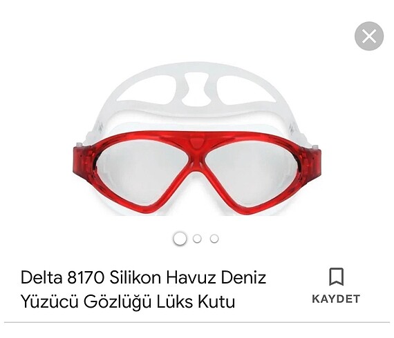 Delta silikonlu deniz gözlüğü