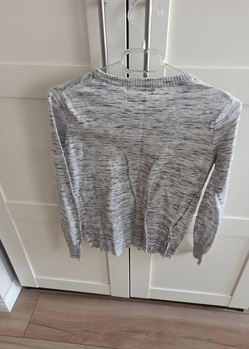 s Beden gri Renk Pull&Bear Gri Uzun Kollu Kadın Kazak