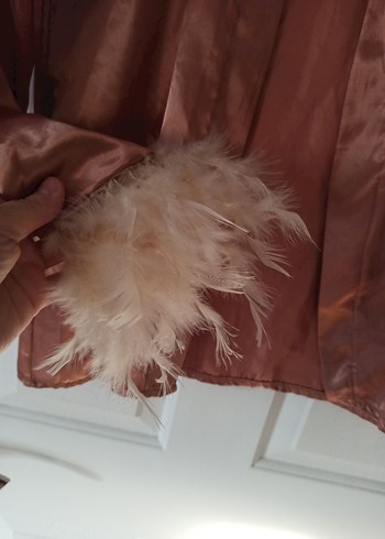 Uzun Kollu Vintage Bohem Kadın Sabahlık - Görsel 4