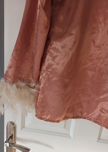 Uzun Kollu Vintage Bohem Kadın Sabahlık - Görsel 3