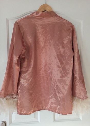 Uzun Kollu Vintage Bohem Kadın Sabahlık - Görsel 2