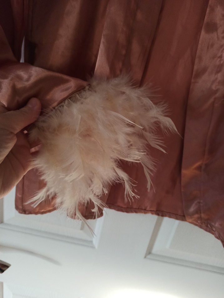 Uzun Kollu Vintage Bohem Kadın Sabahlık - Görsel 4