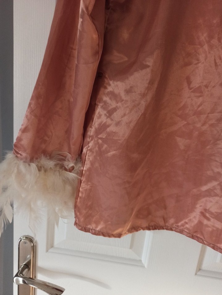 Uzun Kollu Vintage Bohem Kadın Sabahlık - Görsel 3