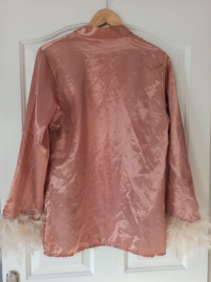 Uzun Kollu Vintage Bohem Kadın Sabahlık - Görsel 2