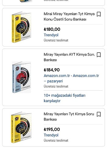  Beden Renk Miray yayınları kimya test kitabı 