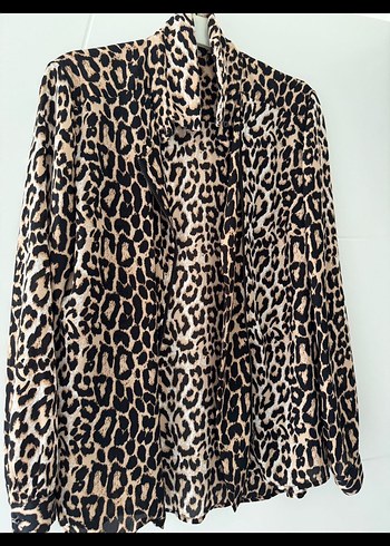 Leopar Desenli Gömlek Ceket - Görsel 2