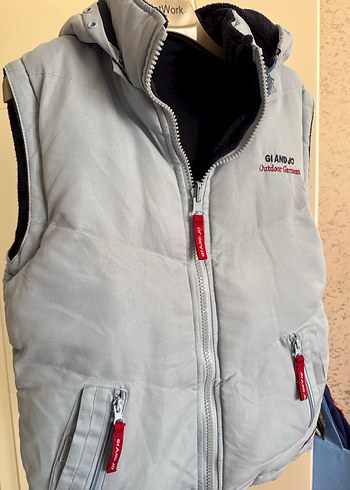 Erkek Çocuk Gri Fermuarlı Yelek - Görsel 2