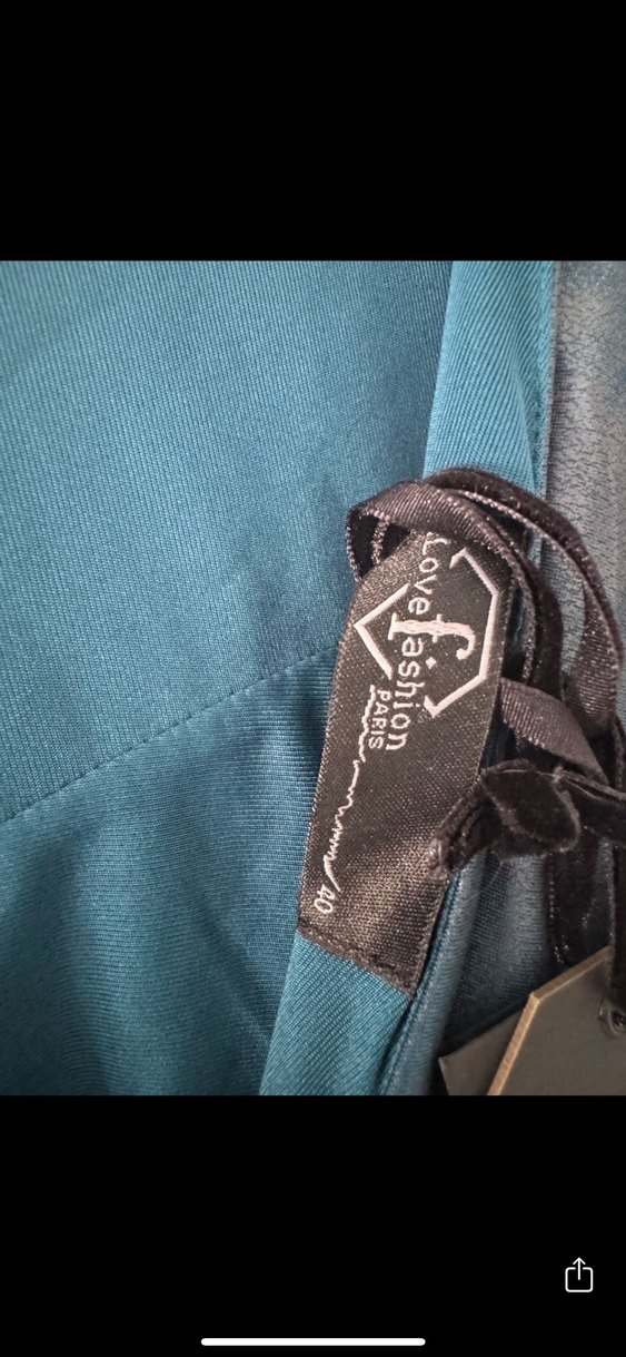 Uzun Kollu Koyu Mavi Drapeli Gotik Elbise - Görsel 4