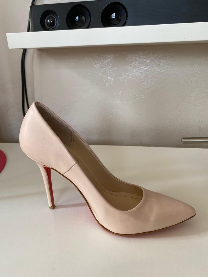 Bej İnce Topuklu Kadın Stiletto - Görsel 4