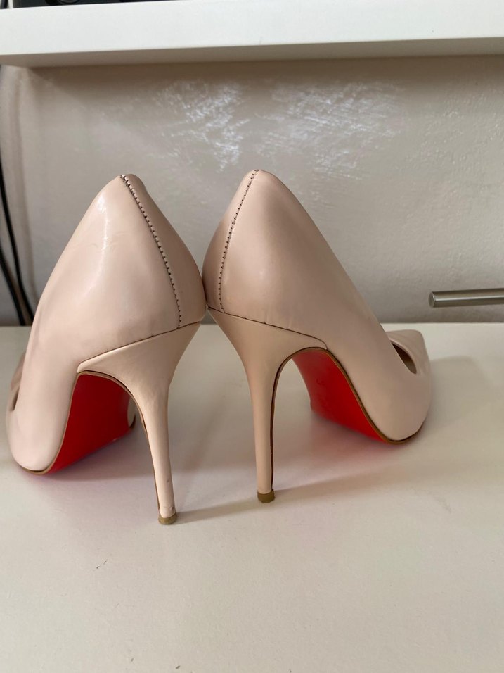 Bej İnce Topuklu Kadın Stiletto - Görsel 5