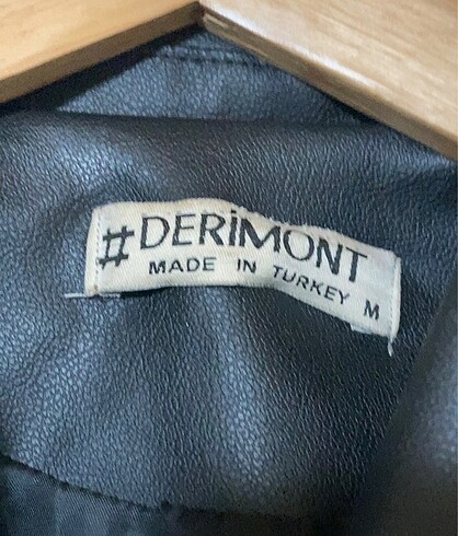 m Beden siyah Renk Siyah Deri Mont