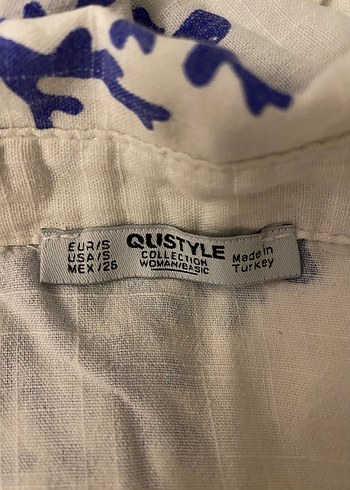 Bohem Tarzı Beyaz Desenli Keten Gömlek - Görsel 2