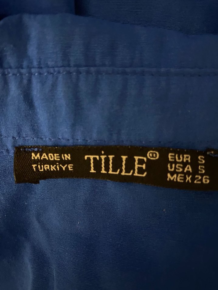 Lacivert Kadın Keten Gömlek - Görsel 2