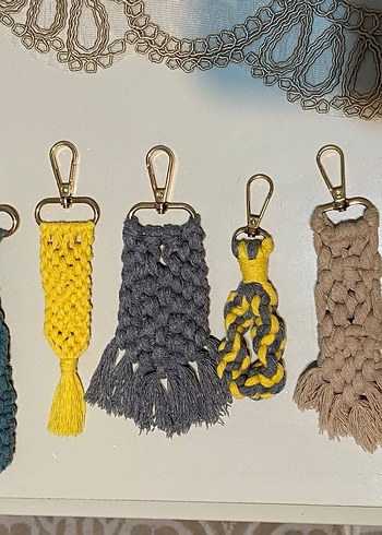 Bohem Püsküllü Turkuaz Anahtarlık Seti - Görsel 8