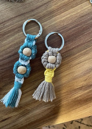 Bohem Püsküllü Turkuaz Anahtarlık Seti - Görsel 6