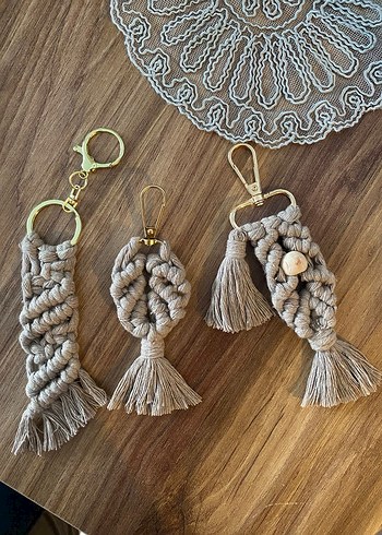 Bohem Püsküllü Turkuaz Anahtarlık Seti - Görsel 3