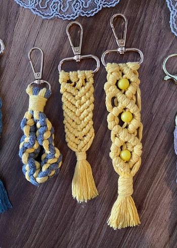 Bohem Püsküllü Turkuaz Anahtarlık Seti - Görsel 4