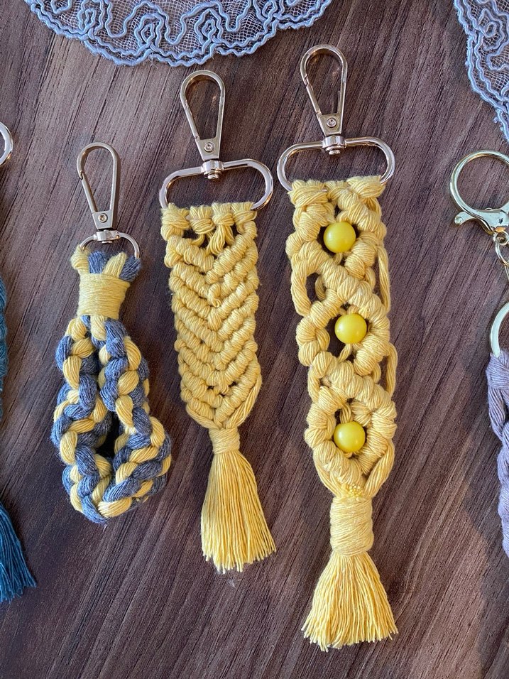 Bohem Püsküllü Turkuaz Anahtarlık Seti - Görsel 2