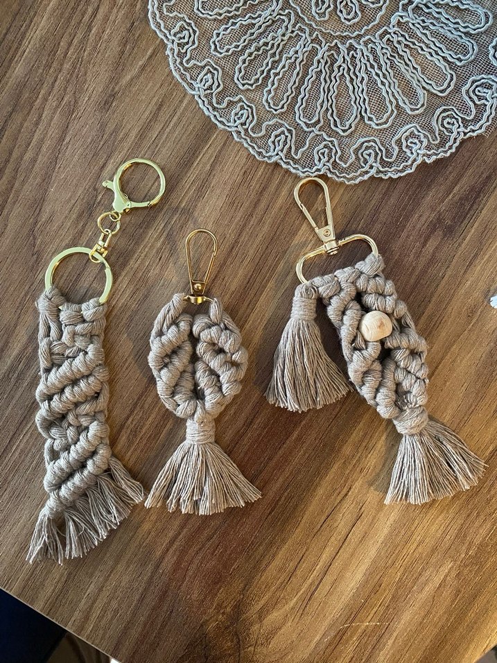 Bohem Püsküllü Turkuaz Anahtarlık Seti - Görsel 3