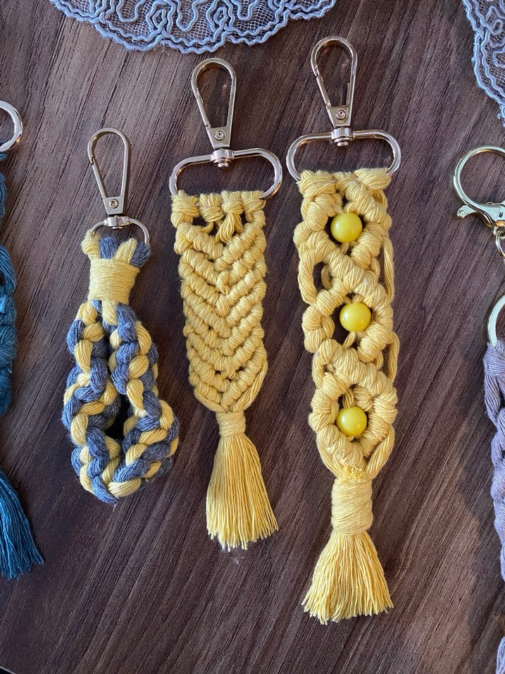 Bohem Püsküllü Turkuaz Anahtarlık Seti - Görsel 5