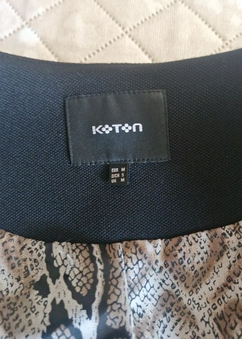 Koton,düğmesiz Siyah kadın ceket - Görsel 7
