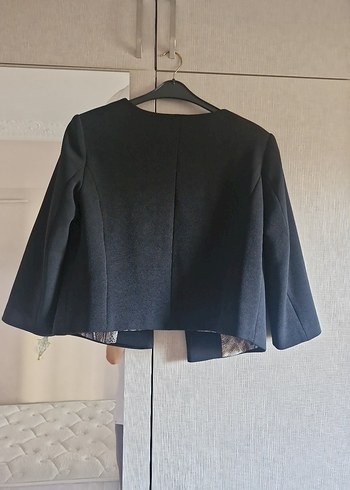 Koton,düğmesiz Siyah kadın ceket - Görsel 2