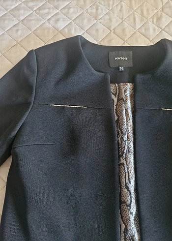 Koton,düğmesiz Siyah kadın ceket - Görsel 6