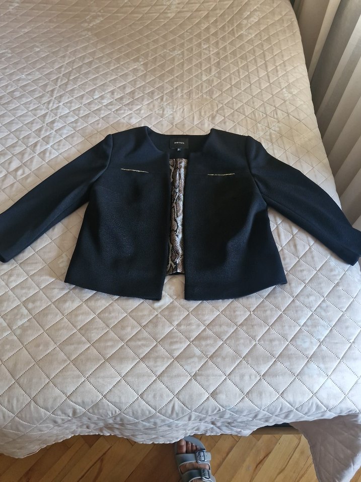 Koton,düğmesiz Siyah kadın ceket - Görsel 5