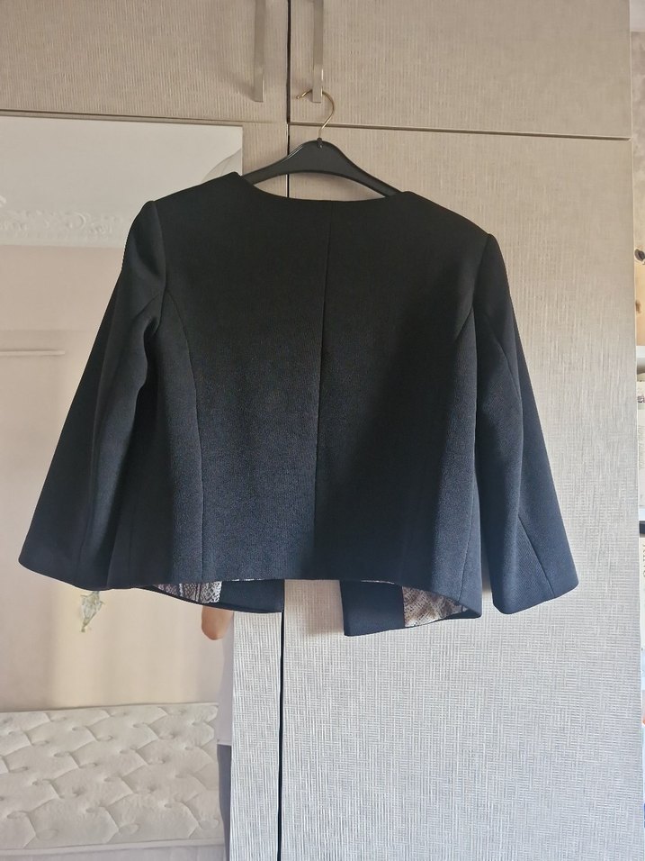 Koton,düğmesiz Siyah kadın ceket - Görsel 2