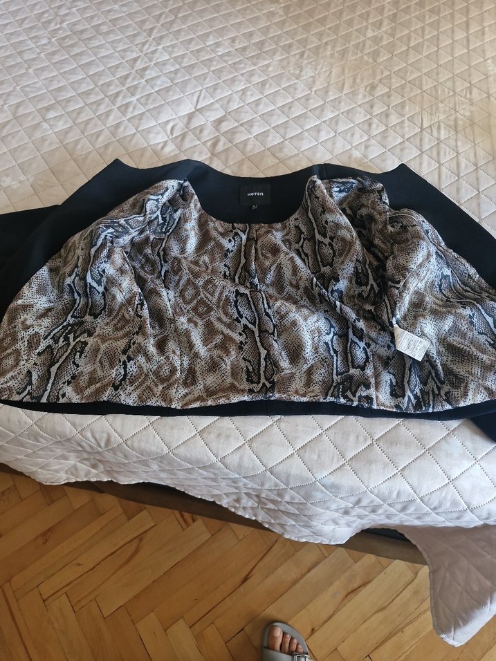 Koton,düğmesiz Siyah kadın ceket - Görsel 4