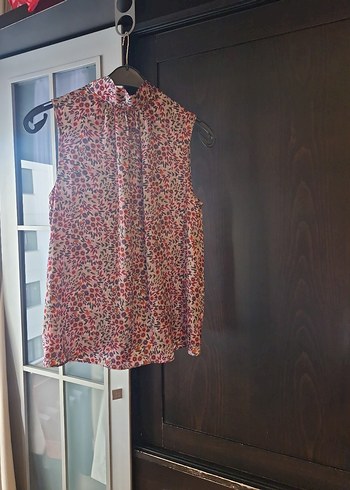 Mango, mürdüm& bordo Renkli,Kolsuz Bluz - Görsel 2