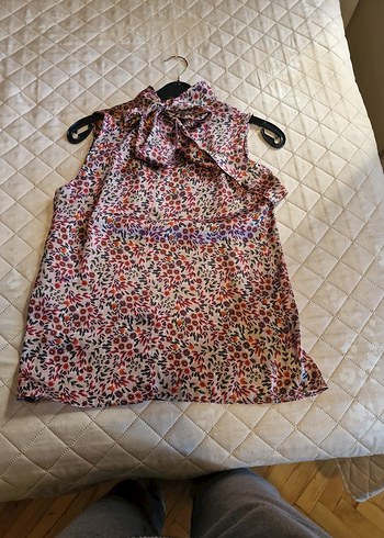 Mango, mürdüm& bordo Renkli,Kolsuz Bluz - Görsel 6