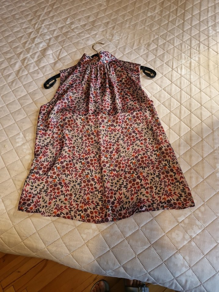 Mango, mürdüm& bordo Renkli,Kolsuz Bluz - Görsel 5