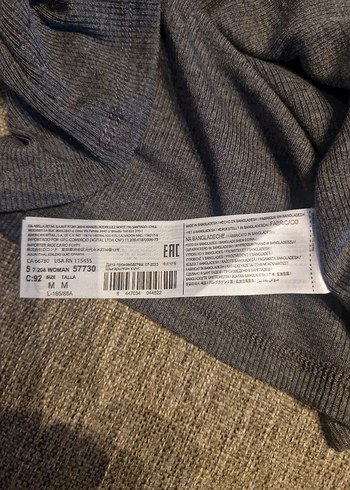 Mango, gri renkli, yarım boğazlı,ince Kadın Kazak. - Görsel 4