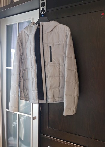 Zara,Gri, Fermuarlı Kadın mont,palto - Görsel 3