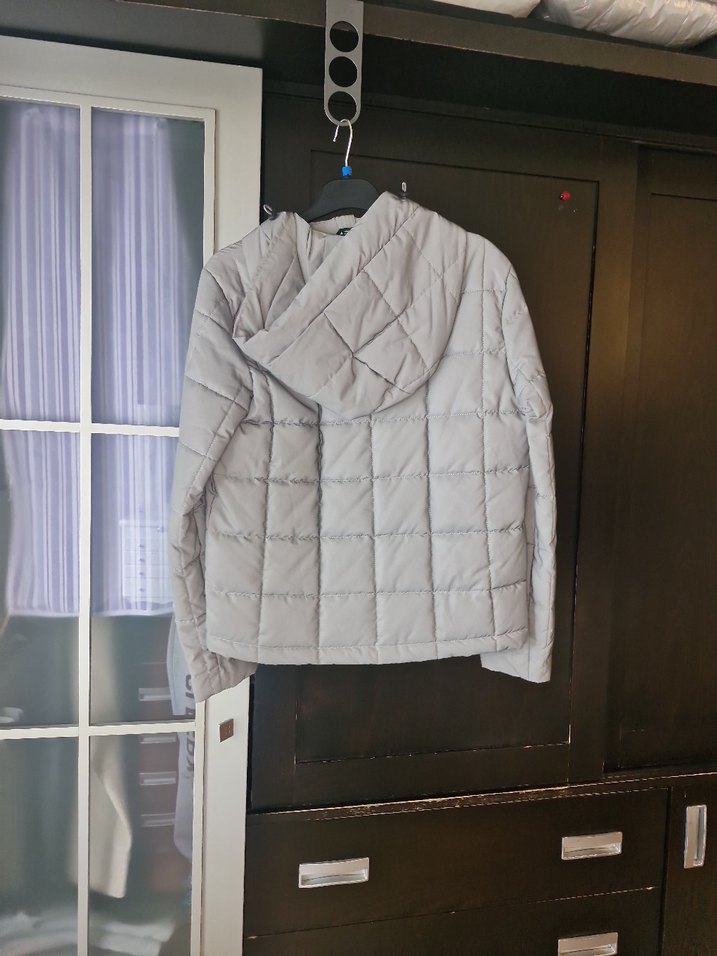 Zara,Gri, Fermuarlı Kadın mont,palto - Görsel 2