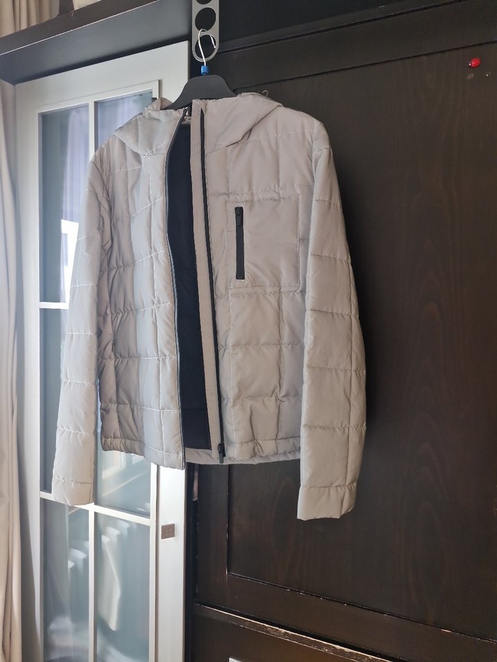 Zara,Gri, Fermuarlı Kadın mont,palto - Görsel 3