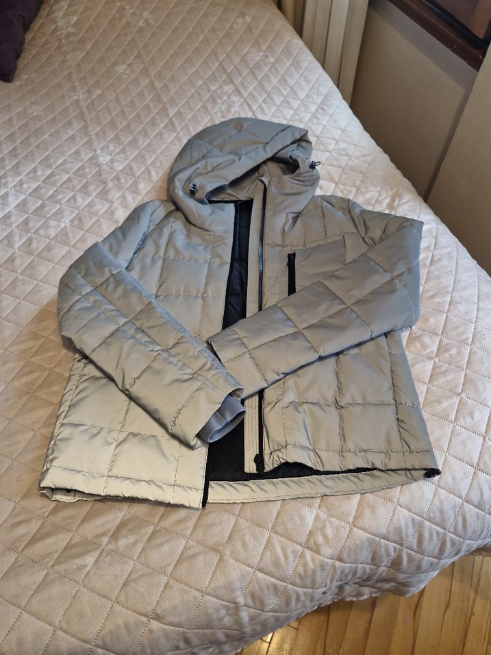 Zara,Gri, Fermuarlı Kadın mont,palto - Görsel 4