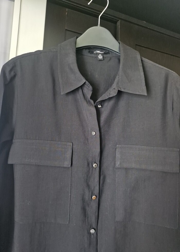 Mavi Jeans siyah kadın gömleği - Görsel 4