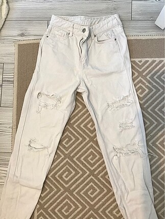 Diğer Beyaz yırtık pantolon