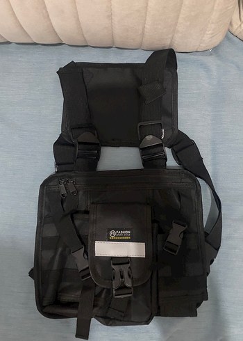 Siyah motorcu Omuz Çantası Tokalı - Görsel 3