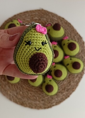 Avakado amigurumi anahtarlik