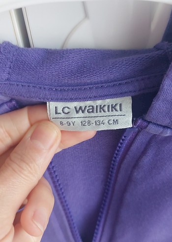 Mor Kapüşonlu Fermuarlı Kız Sweatshirt - Görsel 3