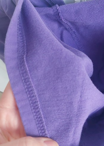 Mor Kapüşonlu Fermuarlı Kız Sweatshirt - Görsel 7