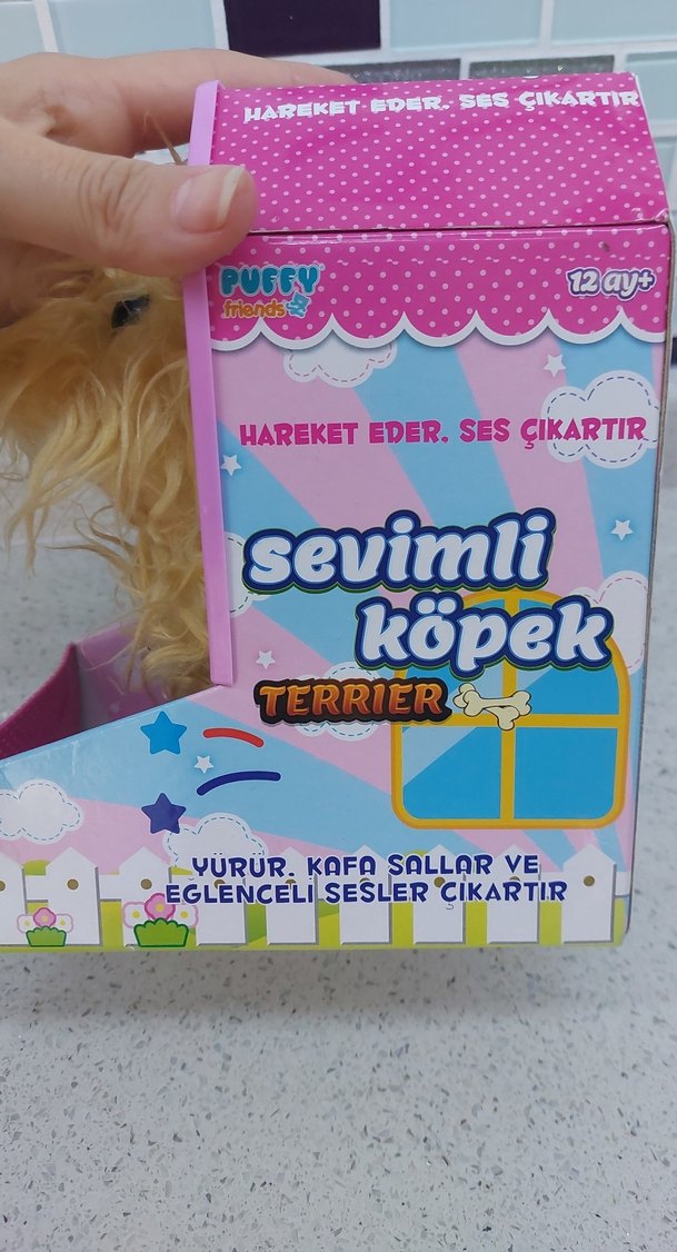 Pembe Sevimli Peluş Köpek Oyuncağı pilli - Görsel 2