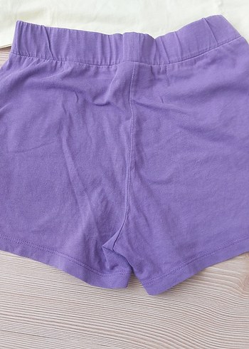 Mor Payetli Genç Kız Şortu ve tişörtler - Görsel 4
