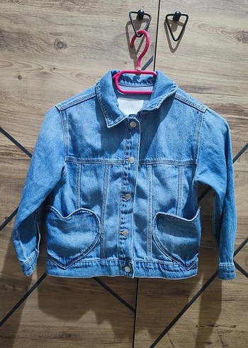 Zara Acik Mavi Denim Cocuk Ceket